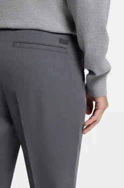 Slim-fit trousers in stretch-cotton dobby