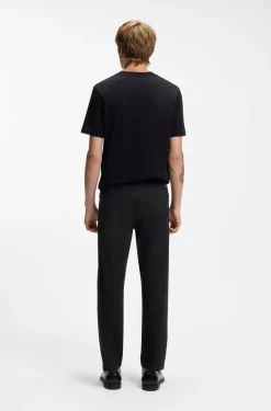 Slim-fit trousers in stretch-cotton gabardine