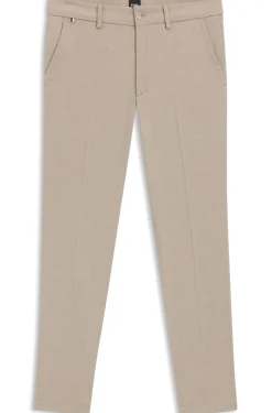 Slim-fit trousers in stretch-cotton dobby