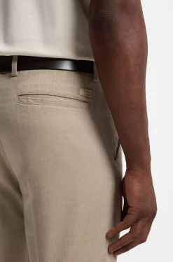 Slim-fit trousers in stretch-cotton dobby