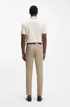 Slim-fit trousers in stretch-cotton dobby