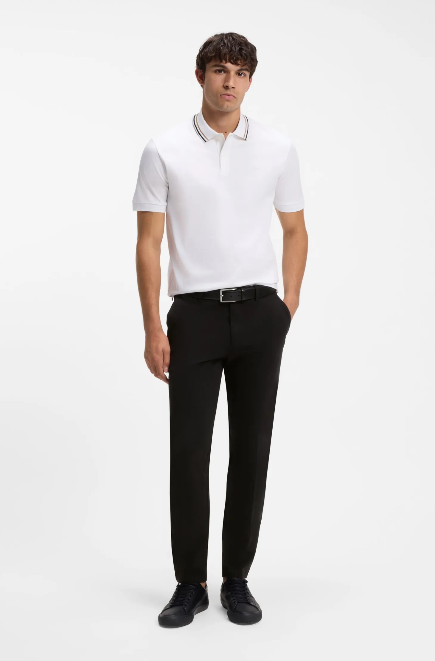 Slim-fit trousers in stretch-cotton gabardine