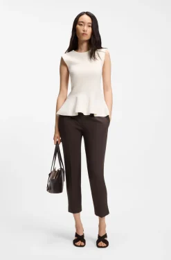 Slim-fit trousers in stretch jersey