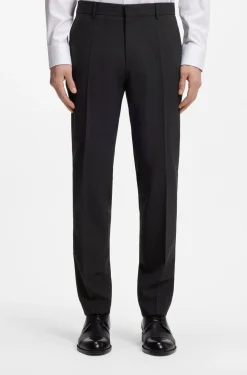 Slim-fit trousers in stretch wool