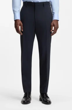 Slim-fit trousers in stretch wool