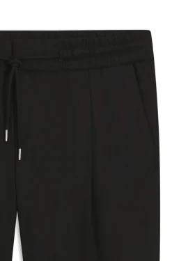 Slim-fit trousers in twill fabric with drawstring waist