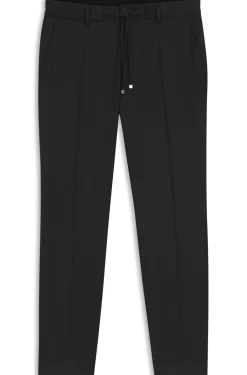 Slim-fit trousers in virgin-wool serge