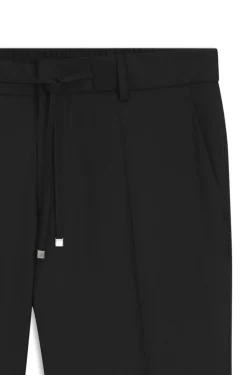 Slim-fit trousers in virgin-wool serge