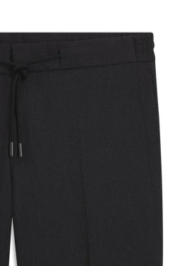 Slim-fit trousers in virgin wool and silk