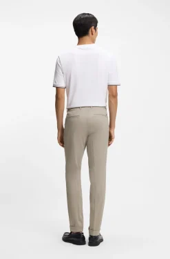 Slim-fit trousers in washable stretch cotton