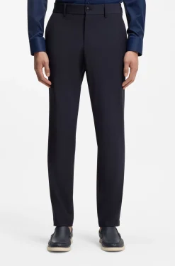 Slim-fit trousers in washable performance-stretch fabric