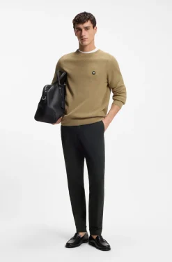 Slim-fit trousers in washable stretch cotton