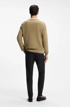 Slim-fit trousers in washable stretch cotton