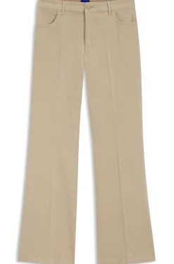 Slim-fit trousers with flared leg