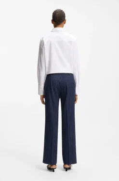 Slim-fit trousers with pinstripe
