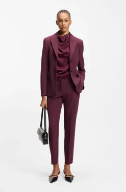 Slim-fit trousers with zip hems