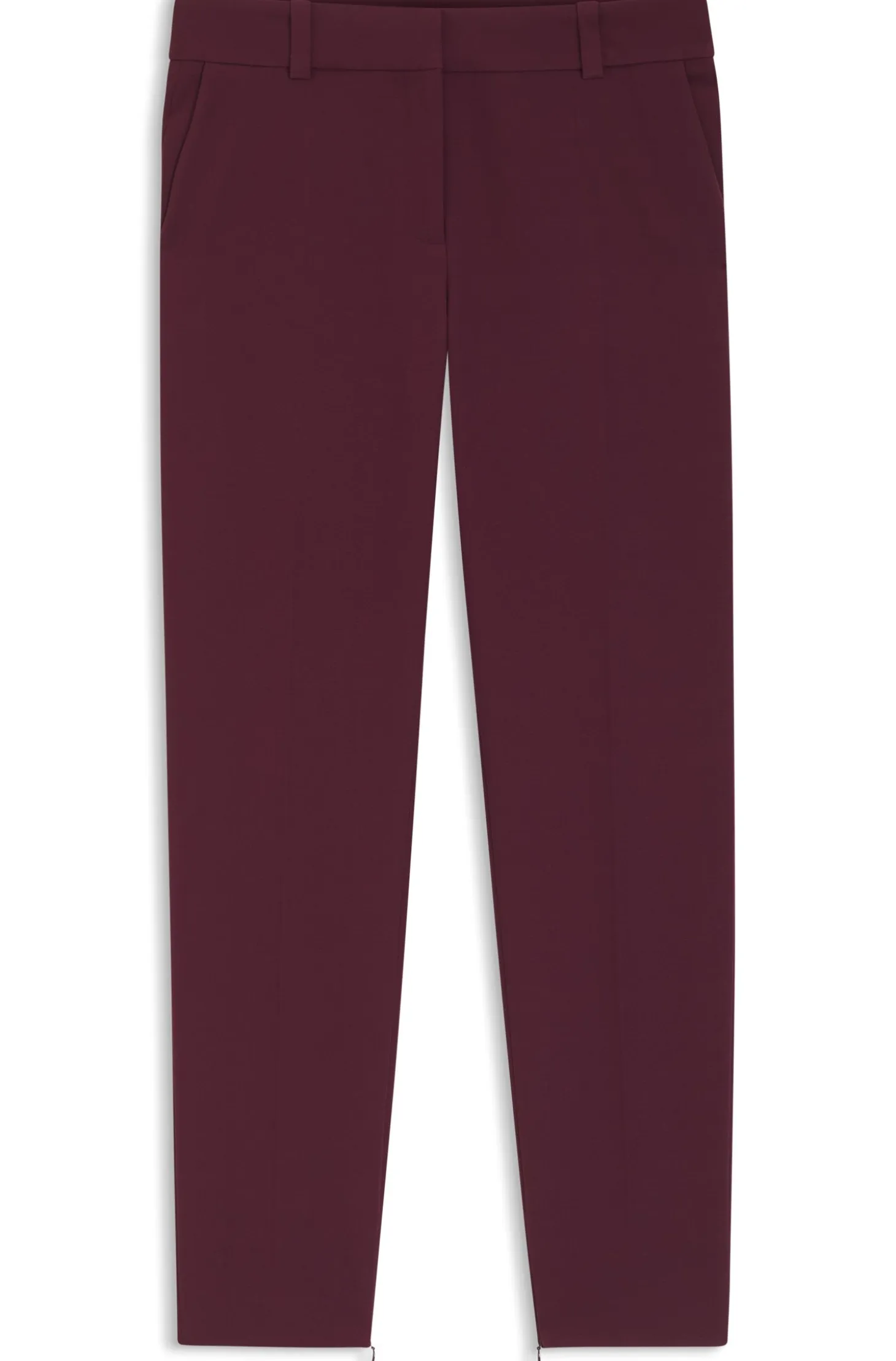 Slim-fit trousers with zip hems