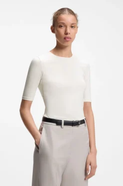 Slim-fit T-shirt in cotton, modal and stretch