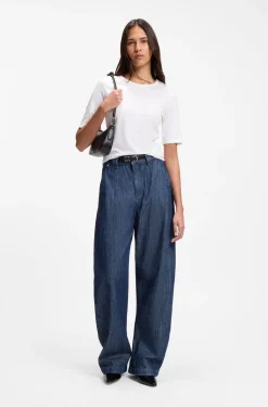 Slim-fit T-shirt in cotton, modal and silk