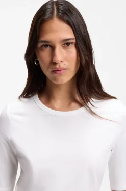 Slim-fit T-shirt in cotton, modal and silk