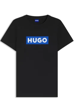 Slim-fit T-shirt in cotton with logo print