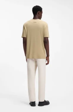Slim-fit T-shirt in slub interlock