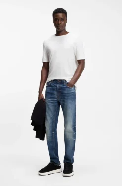 Slim-fit T-shirt in slub interlock