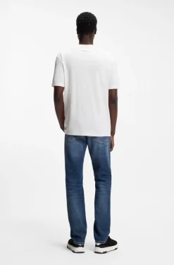 Slim-fit T-shirt in slub interlock