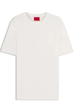 Slim-fit T-shirt in slub interlock