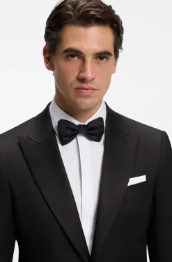 Slim-fit tuxedo jacket with silk-blend trims