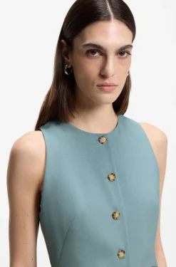 Slim-fit waistcoat in virgin wool
