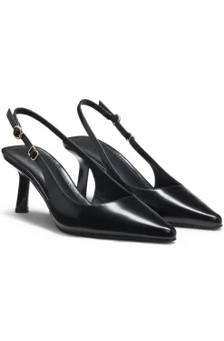 Slingback pumps in brush-off leather