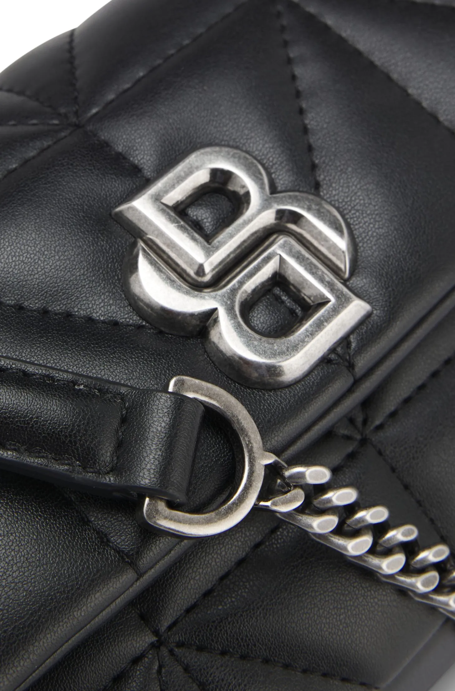 Small quilted shoulder bag with Double B monogram
