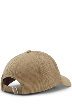Soft cotton corduroy cap with embroidered logo