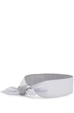 Sports headband in stretch twill with printed logo