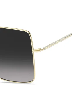 Square-frame sunglasses in lightweight titanium