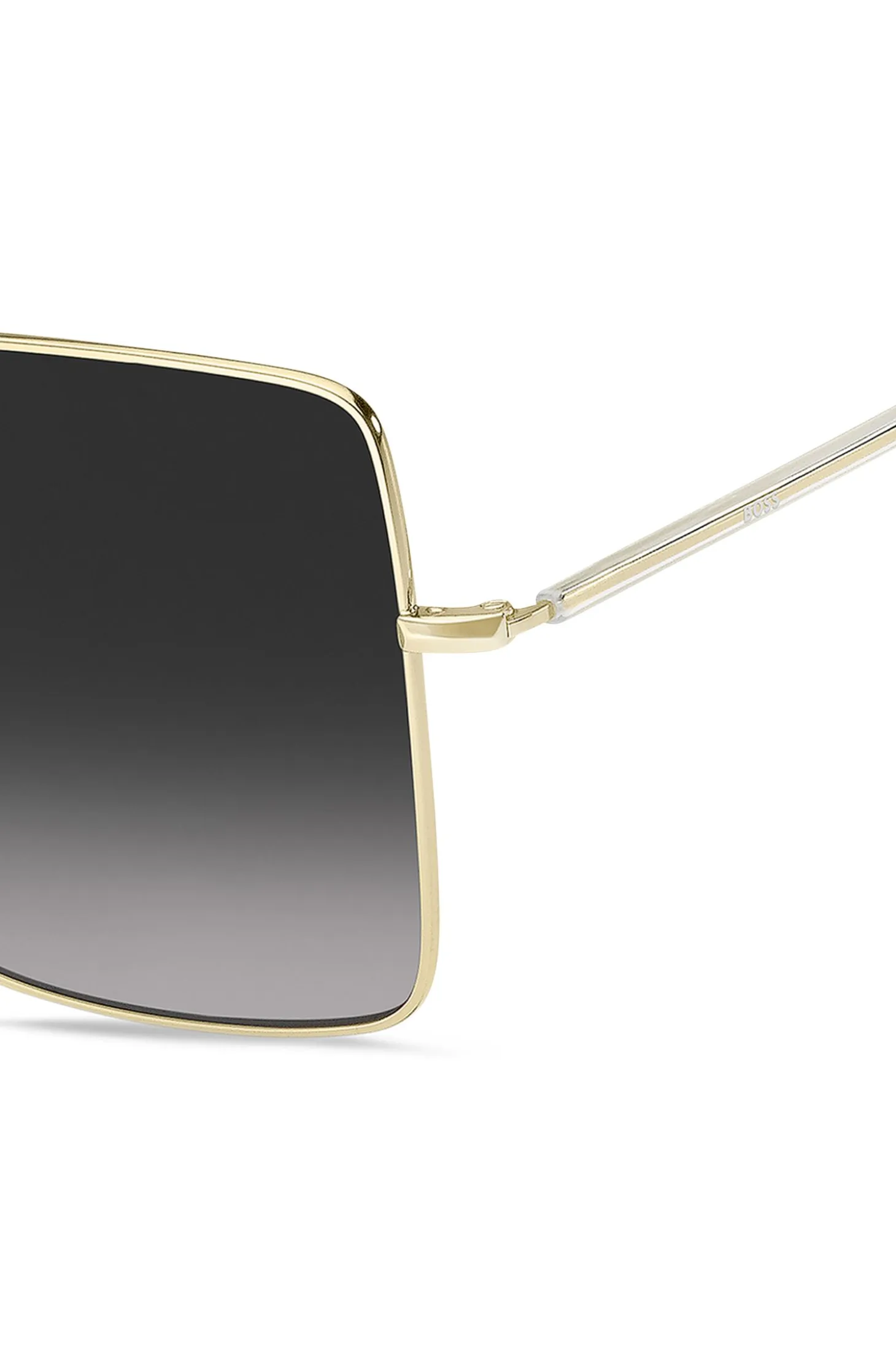 Square-frame sunglasses in lightweight titanium