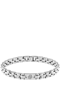 Stainless-steel cuff with Double B monogram