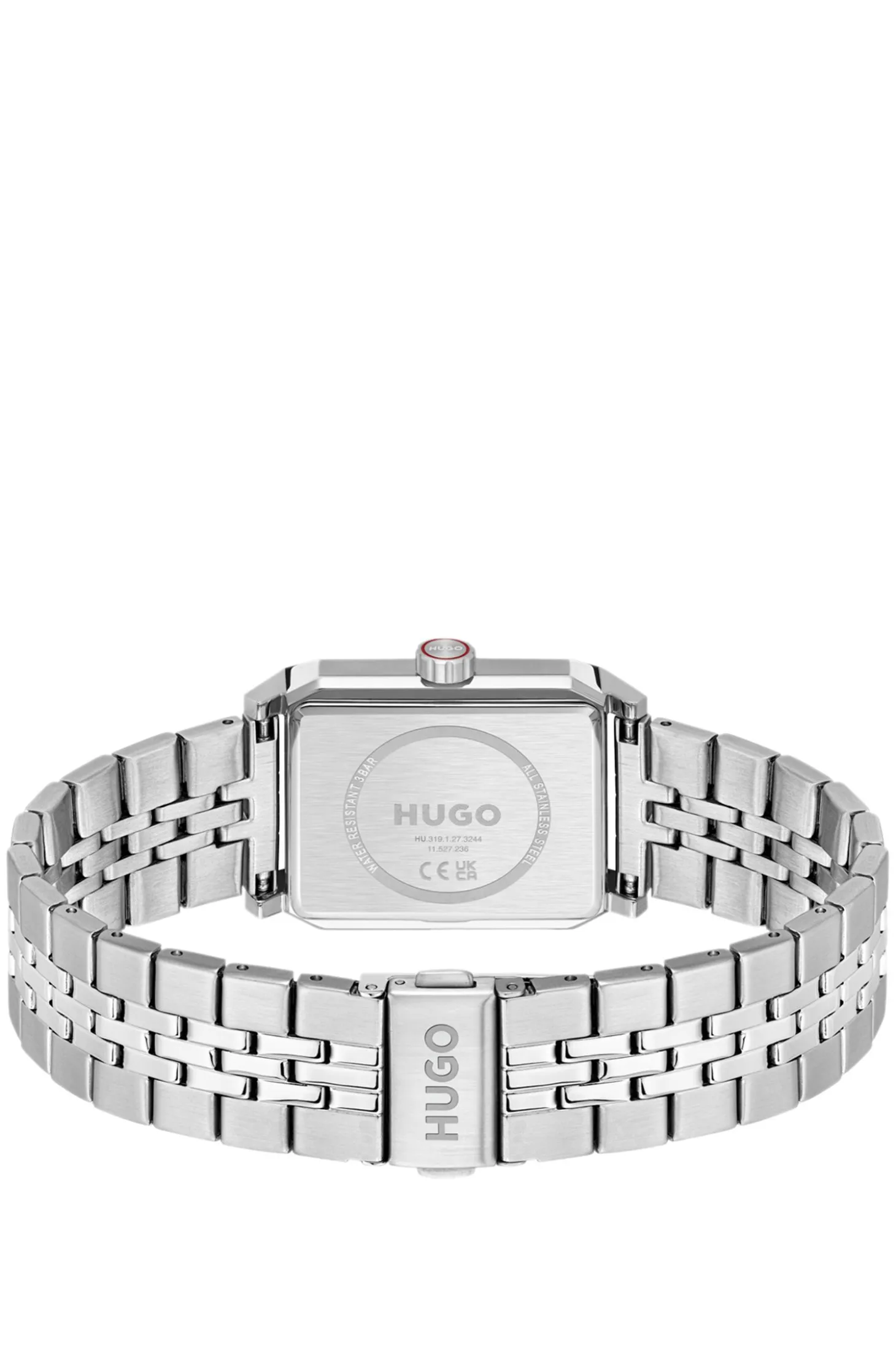 #Steeze rectangular watch with gold-tone dial