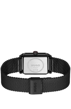 #Steeze Undercover black-plated watch with jump-hour dial