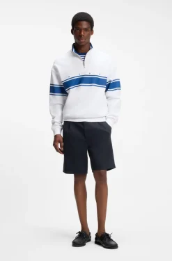 Straight-fit chino shorts in mercerised cotton