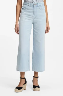 Straight-fit jeans in blue denim