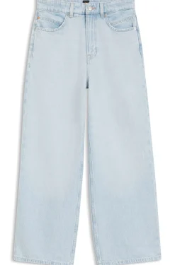 Straight-fit jeans in blue denim
