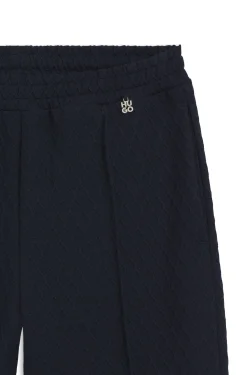 Straight-fit tracksuit bottoms in diamond jacquard