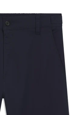 Straight-fit trousers in mercerised stretch cotton