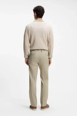 Straight-fit trousers in stretch twill