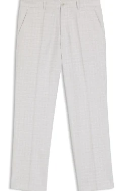 Straight-fit trousers in virgin wool and cotton