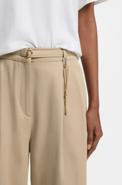 Straight-fit trousers with gold-tone carabiner chain
