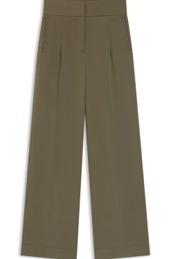 Straight-fit trousers with pleat front