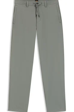 Straight-tapered-fit chinos in stretch fabric